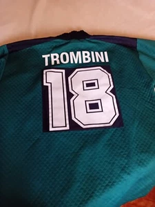 ERIMA 534099 MAGLIA CALCIO PORTIERE TROMBINI ORIGINALE ANNI 90 NUMERO 18 - Foto 1 di 11