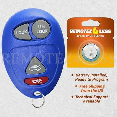 Keyless Entry Remote for 2001 2002 2003 2004 2005 Buick Century Car Key Fob Blue Foto 1 de 4