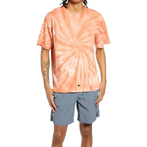 BP Nordstrom Shirt Unisex Large orange koralle Batik T-Shirt Bohemian Spirale NEU - Bild 1 von 6