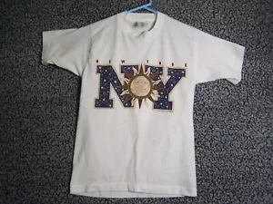 VTG New York Sz Small T-shirt Single Stitch Art Sun Graphic Celestial Print 90s - Picture 1 of 7