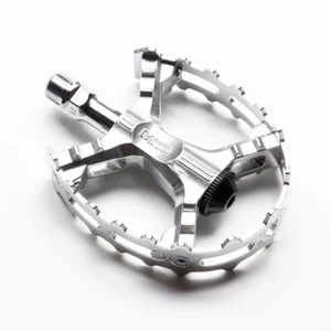 Genuie MKS XC-III Style Bear Trap Pedals Silver 9/16" Pairs BMX Style from japan - Picture 1 of 6