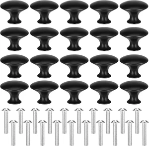 20 Pcs Drawer Knobs Cabinet Knobs Small Black Cupboard Door Knob for Kitchen Cup - Picture 1 of 12