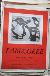 LOCANDINA - LABEGORRE GALERIE ZUNINI PARIS 1972 - Picture 1 of 1