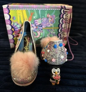 Irregular Choice 43 8.5 9 Guijarros Perfectos Rosa Plata Personaje Pingüino Tacones - Imagen 1 de 6