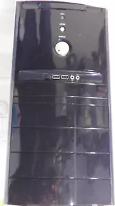 NOS 6C28BB Black ATX mid tower case no power supply 4x5.25" 2x3.5" 3x3.5" - Picture 1 of 6