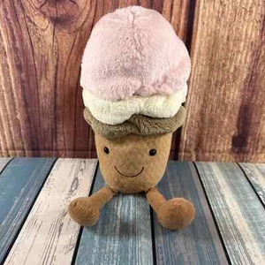 Amusable Neapolitan Eis Plush Spielzeug – Jelly Cat Eiskrem-Kuscheltier (11cm) – - Bild 1 von 9
