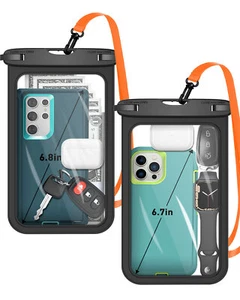 2X Waterproof Phone Case Cover Bag For iPhone 16 15 14 13 12 Samsung S25 S24 S23 - Picture 1 of 21