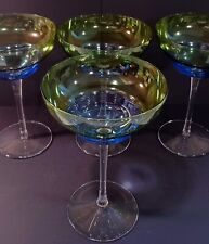Circleware Martini Blue and Green glass set of 4