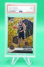 2020-21 Mosaic Base All-Time Greats Fast Break Gold 1/10 Tony Parker PSA 9 BG6