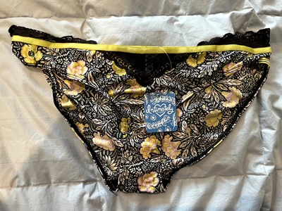 NUEVO CON ETIQUETAS Free People hermosas bragas de bikini florales satinadas talla M  Foto 1 de 2