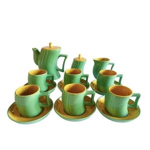 🟠 Servizio caffè x 6 persone Massimo Iosa Ghini Gruppo Memphis Sottsass anni 90 - Foto 1 di 6