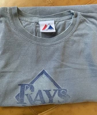 Majestic Men’s Xl “ Tampa Bay Rays” Tshirt   Nice Fade. - Image 1 of 4