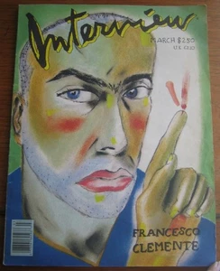 INTERVIEW Magazine March 1988 ~Francesco Clemente ~ Christopher Walken ~ Mizrahi - Picture 1 of 4