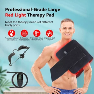 Red Light Therapy Pad Mat LED Infrared Full Body Device Back Muscle Pain Relief - Picture 1 of 11