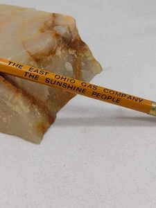 Vintage ungespitzter Holz Bleistift The East Ohio Gas Company The Sunshine People - Bild 1 von 5