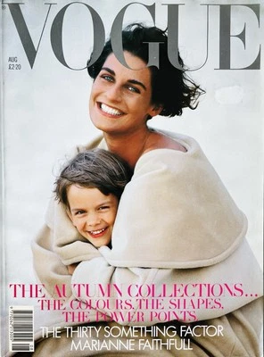 VOGUE magazine AUGUST 1989 Vanessa Duve PATRICK DEMARCHELIER Tatjana LINDBERGH - Image 1 of 4