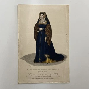 Antique 1837 Engraving of Mary Tudor – Queen of France, Duchess of Suffolk  - Picture 1 of 4