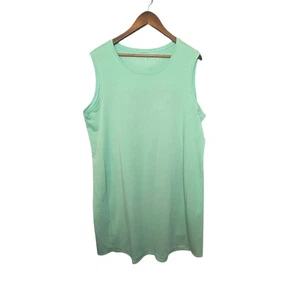Abito smanicato Eileen Fisher XL verde maglia casual stile canotta minimalista - Foto 1 di 6
