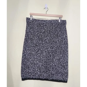 Calvin Klein Eyelash Textured Knee Length Pencil Skirt Large Black Cozy Office - Picture 1 of 8