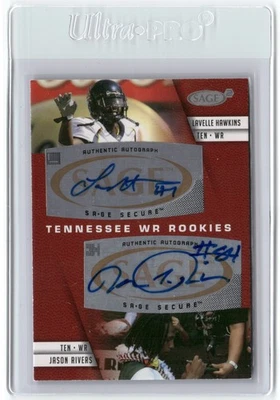 2008 SAGE Squared Dual Autographs Lavelle Hawkins, Jason Rivers #A39 AUTO ROOKIE - Image 1 of 2