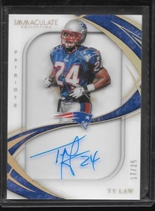 Ty Law 2020 Panini Immaculate Shadowbox Signatures Auto /25 Patriots 🔥 - Bild 1 von 2