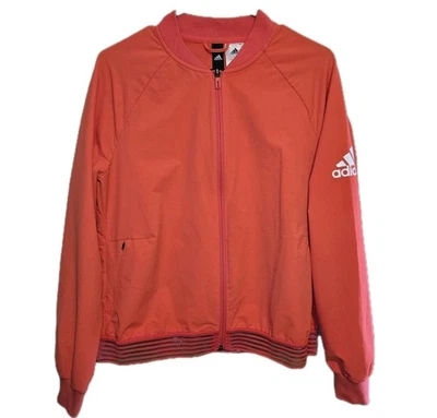 Adidas Women's Full Zip Pink Light Jacket Size XL Fits Medium US Asia Exclusive - Image 1 of 4