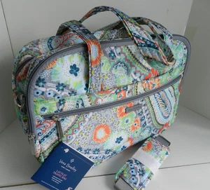 Vera Bradley LAY FLAT Bolsa de Viaje Bolsa de Equipaje Equipaje en Cachemira Cítrica - Imagen 1 de 16