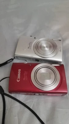 Canon PowerShot ELPH 180 20.0 MP Digital Camera - Red & 115 IS SILVER  LOT OF 2 - Image 1 of 4