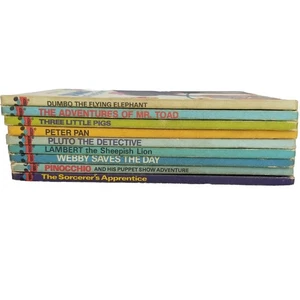 ✅(9) VTG 70s-80s Disney’s Wonderful World of Reading Hardcover Childrens Books - Imagen 1 de 14