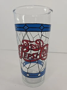 Vitral vintage estilo Pepsi Tiffany de 6,5" de alto vidrio pesado - Imagen 1 de 7