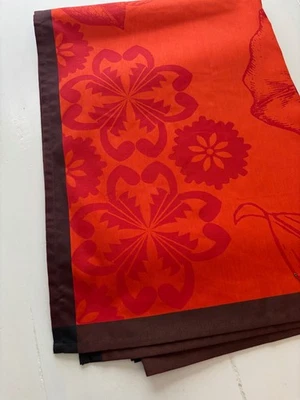 Le Jacquard Français “Argentine” Tablecloth, Tangerine Cotton, 69"x98"* - Image 1 of 4