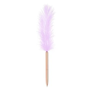 Feather Ballpoint Pens Bulk, Writing Pens Style 1, Purple/Rose Gold - Picture 1 of 7