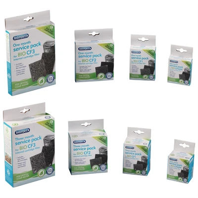 INTERPET CF INTERNAL AQUARIUM FILTER REPLACEMENT CARTRIDGE KIT MEDIA FISH TANK - Image 1 of 2
