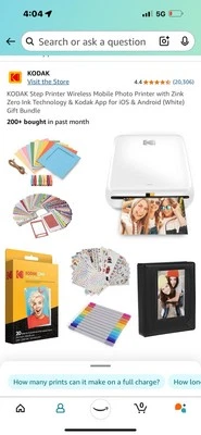 KODAK Step Printer Wireless Mobile Photo Printer with Zink Zero Ink Technolog... - Image 1 of 4