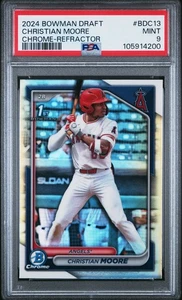 Christian Moore 2024 Bowman Draft  #BDC13 PSA 9 - Picture 1 of 2