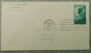 First Day Issue Franconia NH Old Man Of The Mountain 1955 Stamp Envelope Cover - Picture 1 of 4