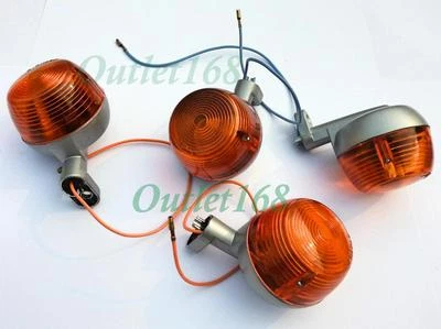Honda 90 CS90 S90 S90Z CL90 Benly S110 SS50 Winker Turn Light Set 6V Silver 4pcs - Imagem 1 de 4