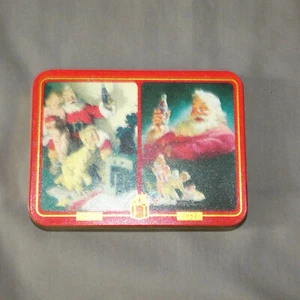 Coca Cola Nostalgia Santa Playing Cards with Collectible Tin 1964 1952 Unopened - Picture 1 of 3