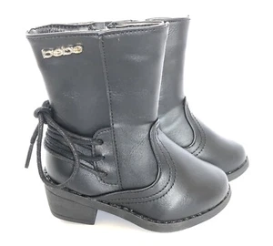 Bebe Mädchen Stiefel schwarz - Größe 6 - neu ohne Etikett - Bild 1 von 8