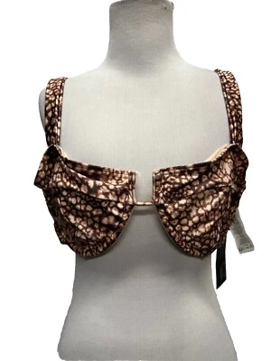 Top de bikini estampado con aros talla IS 12 para mujer ASOS South Beach nuevo con etiquetas Foto 1 de 4