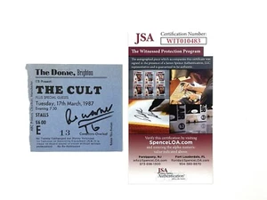 The Cult Signed Electric Concert Ticket Stub The Dome England Les Warner JSA COA - Picture 1 of 3