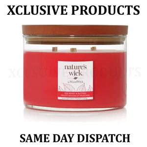 NATURES WICK BY WOODWICK - RED BERRY & NUTMEG - 433.2G - LARGE - BRAND NEW - Picture 1 of 4