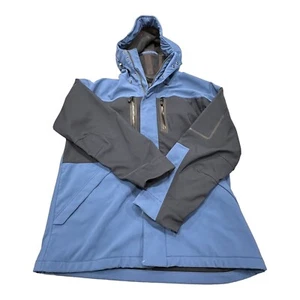 Vineyard Vines NAUTICAL PERFORMANCE Rain Jacket Men's Size Large Blue Soft Shell - Picture 1 of 15