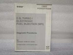 1991 POWERTRAIN DIAGNOSTIC PROCEDURES 2.5L TURBO I ELECTRONIC FUELS INJECTION - Picture 1 of 4