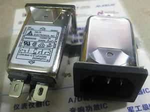 1X 06GENG3E AC Power Entry Modules IEC Inlet Filter 6A Snap-In N/A-Lug - Picture 1 of 3