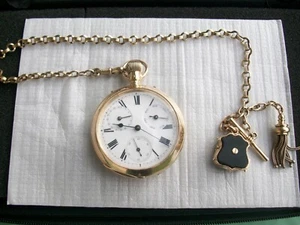 Antike Kalender Taschenuhr in 18K 750 Gold Datumsanzeige - Bild 1 von 2