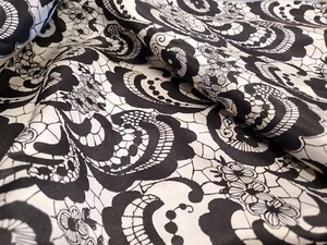 Charmeuse Apparel Fabric Abstract Paisley Blouse Weight - Picture 1 of 2