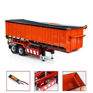 Metal 1/14 Hydraulic Dump Trailer W/Electric Legs for TAMIYA RC Tractor Trucks - Picture 1 of 20