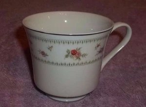 Lot of 5 Abingdon Fine China Pink & Orange Rose Pattern COFFEE CUP - Picture 1 of 2