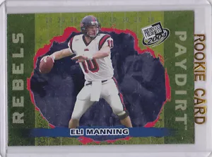 Eli Manning 2004 OLE MISS ROOKIE CARD Inserto Paydirt RC Football NY GIANTS - Foto 1 di 2